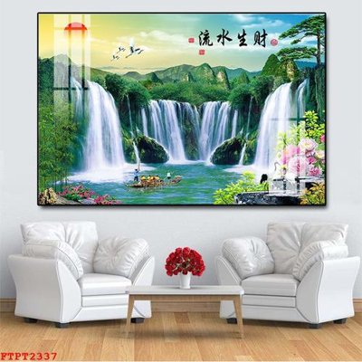 Tải file tranh Tranh sơn thủy thác nước FTPT2337 (ảnh gốc) ngay