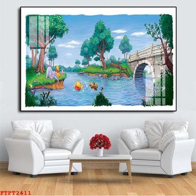 File ảnh Tranh sơn thủy thác nước FTPT2411 (gốc) trang trí khách sạn