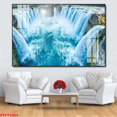 File gốc Tranh sơn thủy thác nước FTPT2456 (PSD/TIFF) độ phân giải cao