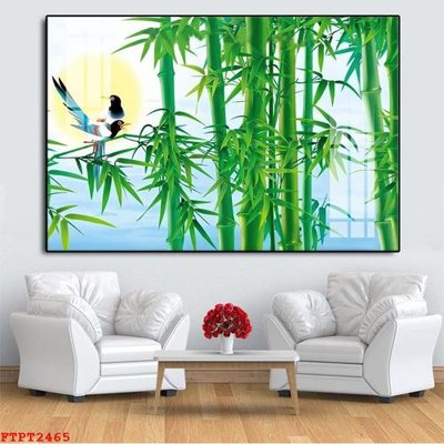 File gốc Tranh sơn thủy thác nước FTPT2465 (ảnh chi tiết) để in trần