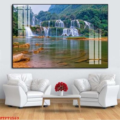 Tải về file tranh gốc Tranh sơn thủy thác nước FTPT2569 (để in quảng cáo)