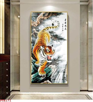 File ảnh File gốc tranh rồng hổ FTR171 (gốc) in poster