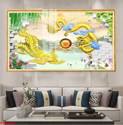 Tải file File gốc tranh rồng hổ FTR195 (PSD) cho in tranh 3D