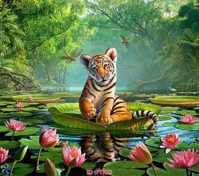 File in trần File gốc tranh rồng hổ FTR23 (bản gốc) đại dương