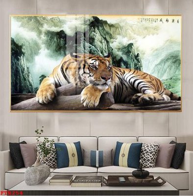 File tranh File gốc tranh rồng hổ FTR254 (bản gốc) in lụa 3D