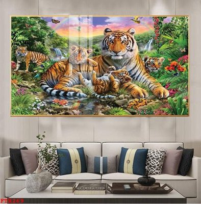 Download file tranh PSD File gốc tranh rồng hổ FTR269 để chỉnh sửa