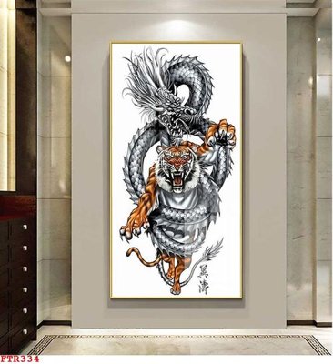 Hình ảnh file gốc File gốc tranh rồng hổ FTR334 cho in UV