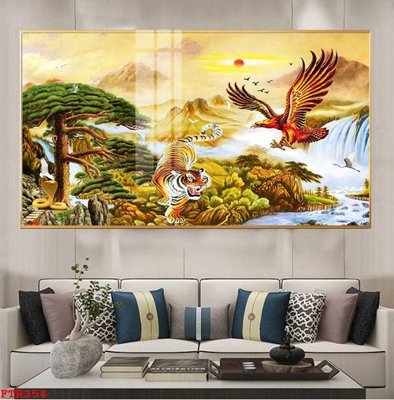 Tải file File gốc tranh rồng hổ FTR354 (gốc) làm tranh treo tường