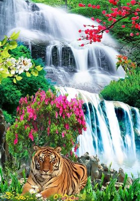 File tranh File gốc tranh rồng hổ FTR48 (ảnh gốc) in trần 3D