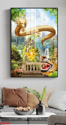 File in lụa File gốc tranh rồng hổ FTR738 (hoa văn) File gốc tranh rồng hổ FTR738