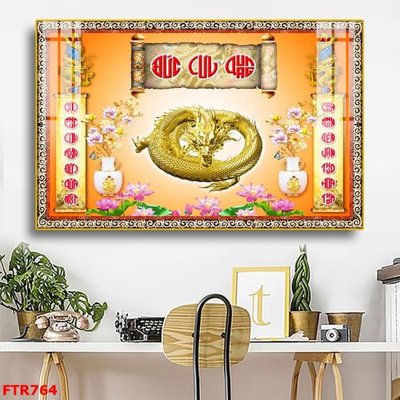 Tải file File gốc tranh rồng hổ FTR764 (ảnh gốc) in tranh kính