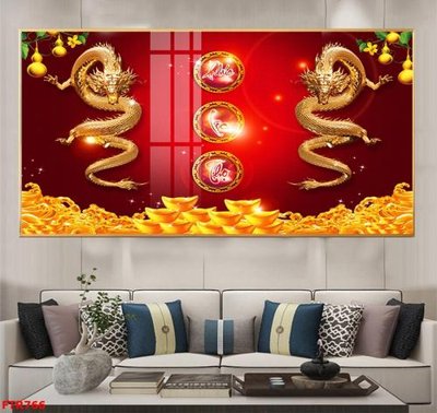 File gốc File gốc tranh rồng hổ FTR766 (in mica) làm quà tặng