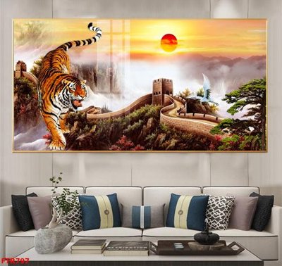 File gốc File gốc tranh rồng hổ FTR797 (phong cách) tối giản