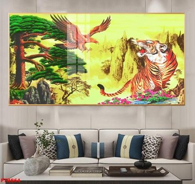 File PSD File gốc tranh rồng hổ FTR864 (bản gốc) đã tách nền