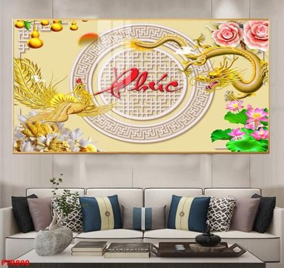 File tranh gốc File gốc tranh rồng hổ FTR890 chủ đề hiện đại