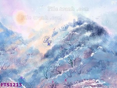 File tranh File in tranh tường hiện đại FTS1213 (gốc) in trên kính