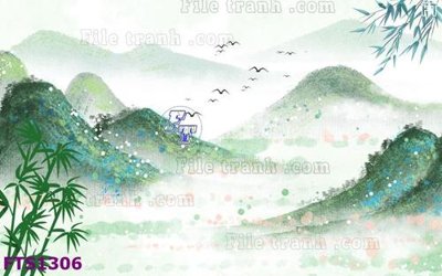 File tranh File in tranh tường hiện đại FTS1306 (ảnh gốc) in trần 3D