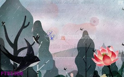 File in mica File in tranh tường hiện đại FTS1308 (bản gốc) siêu trong