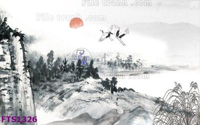 File gốc File in tranh tường hiện đại FTS1326 (cho in ấn) độc quyền