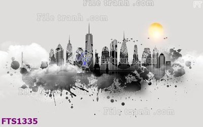 File tranh File in tranh tường hiện đại FTS1335 (bản gốc) trang trí văn phòng