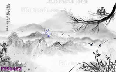 File tranh File in tranh tường hiện đại FTS1422 (ảnh gốc) in trần nhà