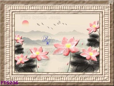 File tranh File in tranh tường hiện đại FTS236 (gốc) in backlit film