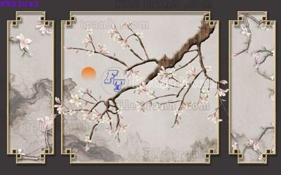 File gốc File in tranh tường hiện đại FTS3043 cho in ấn và thiết kế