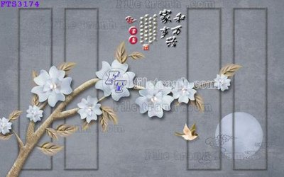 File in trần File in tranh tường hiện đại FTS3174 (bản gốc) đại dương