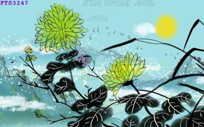 File tranh File in tranh tường hiện đại FTS3247 (gốc) chủ đề tĩnh vật