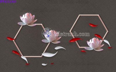 Tải file File in tranh tường hiện đại FTS3280 (gốc) chủ đề hoa sen