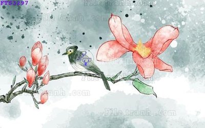 Download file gốc File in tranh tường hiện đại FTS3297 (in lụa) tranh 3D