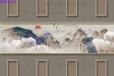 File PSD in ấn File in tranh tường hiện đại FTS3333 (chất lượng cao)