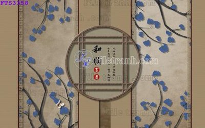 File gốc File in tranh tường hiện đại FTS3358 (in lụa) chi tiết cao