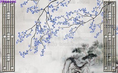 File gốc File in tranh tường hiện đại FTS3396 (in lụa) trang trí tường