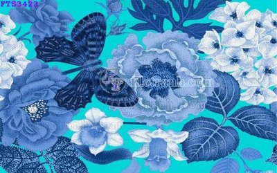 File in trần File in tranh tường hiện đại FTS3423 (file gốc) phong thủy