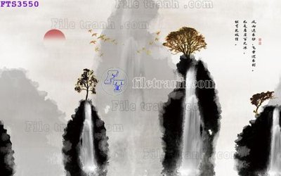 File gốc File in tranh tường hiện đại FTS3550 (dành cho quảng cáo)