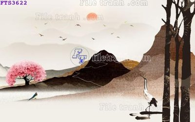 File tranh gốc File in tranh tường hiện đại FTS3622 (bản quyền) file PSD