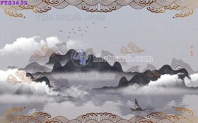 File PSD File in tranh tường hiện đại FTS3632 (bản gốc) cho nhà in