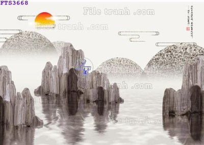 File gốc File in tranh tường hiện đại FTS3668 (phiên bản chuẩn) để in ấn