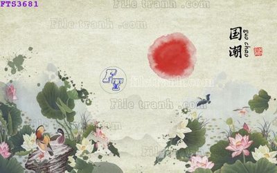 File gốc File in tranh tường hiện đại FTS3681 (in lụa) trang trí tường