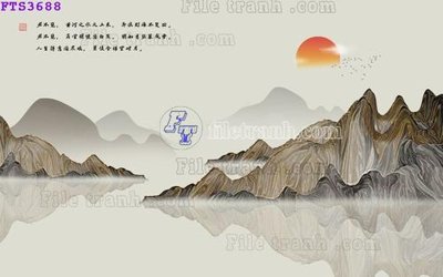 File in trần File in tranh tường hiện đại FTS3688 (file gốc) xuyên sáng