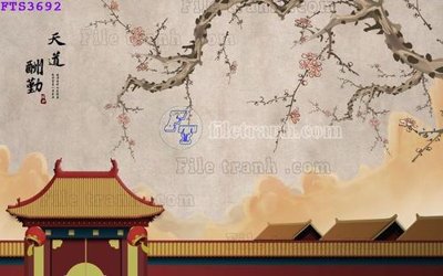 File tranh in tráng gương File in tranh tường hiện đại FTS3692 (siêu nét)