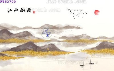 File PSD File in tranh tường hiện đại FTS3700 (gốc) cho in quảng cáo