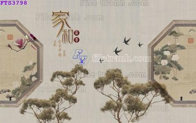 File gốc File in tranh tường hiện đại FTS3798 (PNG) không nền chất lượng