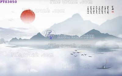 Ảnh gốc File in tranh tường hiện đại FTS3850 (độ nét cao) in mica