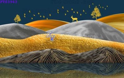 File in mica File in tranh tường hiện đại FTS3983 (bản gốc) sắc sảo