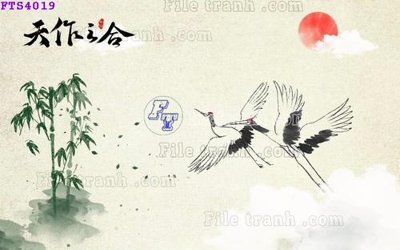 File in lụa File in tranh tường hiện đại FTS4019 (tân cổ điển) File in tranh tường hiện đại FTS4019