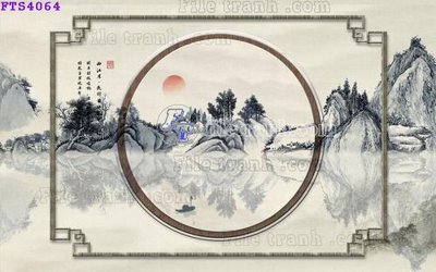 Tải file File in tranh tường hiện đại FTS4064 (gốc) in tranh tráng gương