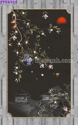Ảnh gốc file in lụa File in tranh tường hiện đại FTS4200 chi tiết