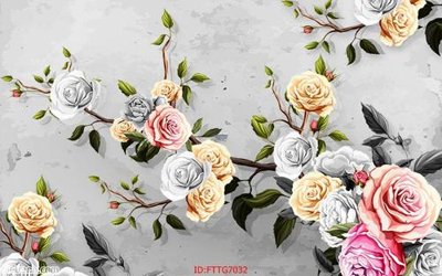 File tranh Tranh tường 3d tối giản hiện đại FTTG7032 (gốc) in vải canvas